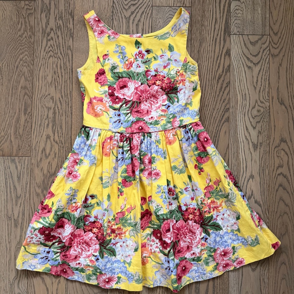 Polo by Ralph Lauren Yellow Floral Kids Dress